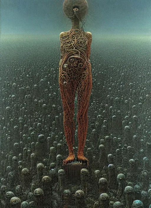 Image similar to a machine to kill gods highly detailed painting by zdzisław beksinski 8 k