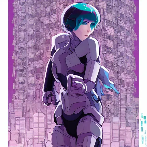 Image similar to ghost in the shell by josan gonzales