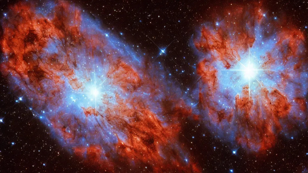 Prompt: mandelbrot nebula, photograph by the hubble space telescope, nasa