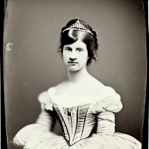 Image similar to clear photography of a beautiful princess, circa 1 8 5 8