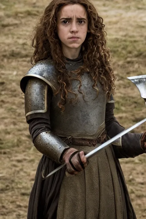 Image similar to hermione granger as joan of arc, game of thrones