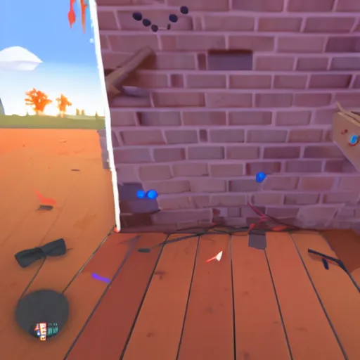 Image similar to vr game slice objects with an axe