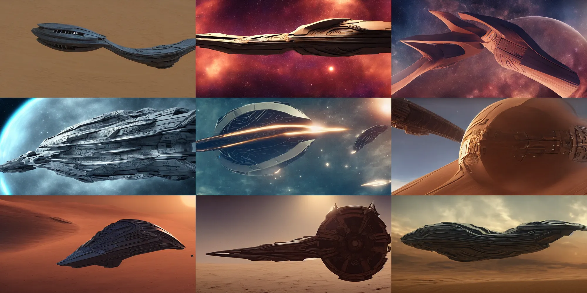 Prompt: spaceship from the movie dune, 2 0 2 1 cinematic 4 k framegrab, intricate abstract spaceship floating