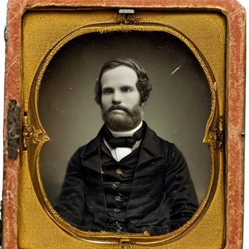 Prompt: daguerreotype portrait of kristoffer klauß, very detailed, very intricate,