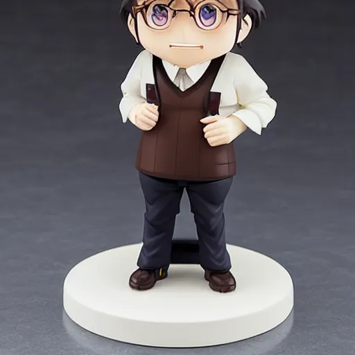 Image similar to Jonah Hill as a Figma anime figurine. Posable PVC action figurine.