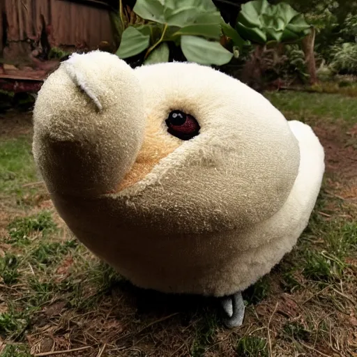 Image similar to a dodo as a plush toy