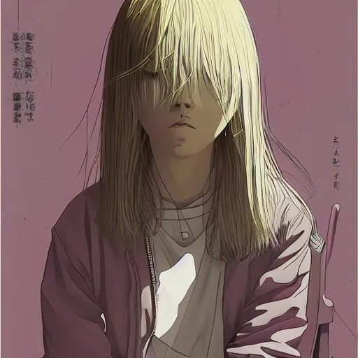 Prompt: a portrait of porter robinson blonde by inio asano, beeple and james jean, aya takano color style, 4 k, super detailed, harmony