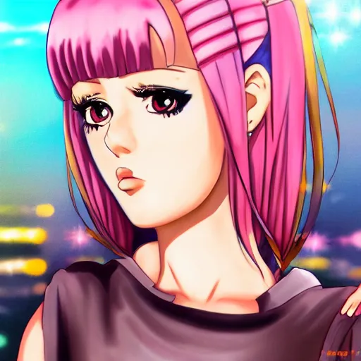 Prompt: Anime portrait of Katy Perry, anime art, anime style, 4k, 8k