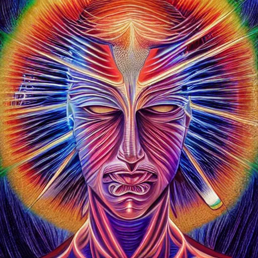 Image similar to Alex Grey art