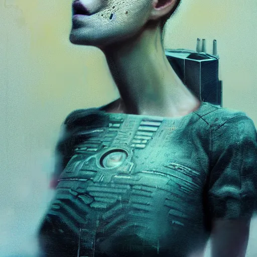 Prompt: hyperrealistic portrait of a woman monster astronaut, full body portrait, well lit, intricate abstract. cyberpunk, intricate artwork, by Tooth Wu, wlop, beeple. octane render,in the style of Jin Kagetsu, James Jean and wlop, highly detailed, realism, photo, focus, soft light, god illumination, intricate concept art, digital painting, ambient lighting, 4k, artstation