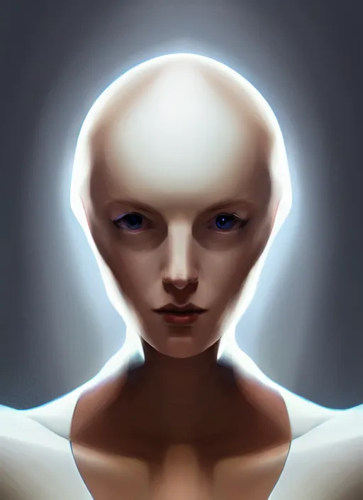 Prompt: portrait of female android, concept art, symmetrical, elegant, smooth, sharp focus, digital painting by fra angelico, greg ruthkowski, artstation