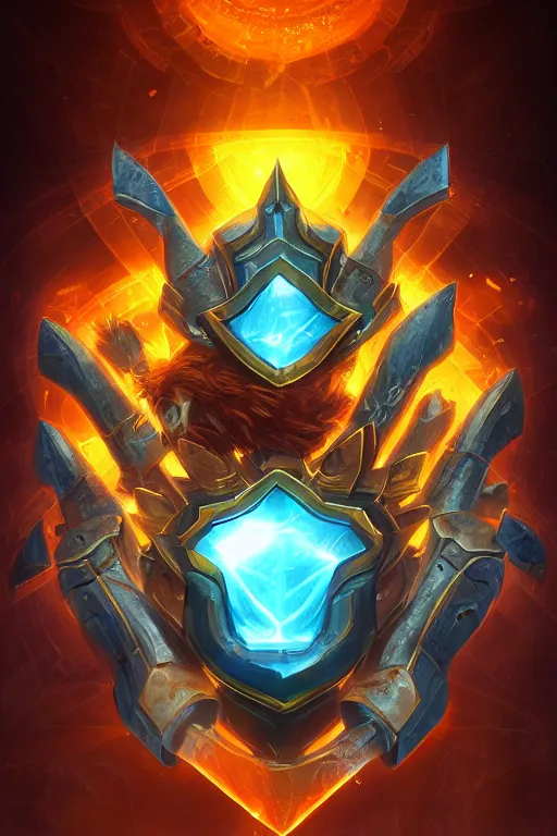 Image similar to shield fantasy epic legends game icon stylized digital illustration radiating a glowing aura global illumination ray tracing hdr fanart arstation by ian pesty and katarzyna da „ bek - chmiel