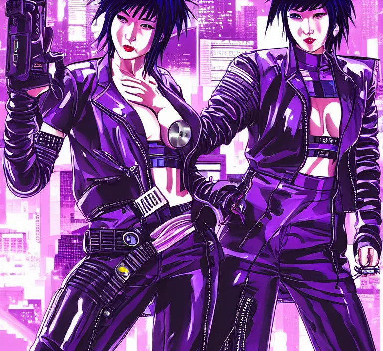 Image similar to motoko kusanagi riding a cyberpunk vehicle in a grungy cyberpunk megacity, bosozoku gang war, cyberpunk vaporwave, by phil jimenez, artgerm, sola digital arts, anti aliasing, raytracing