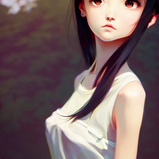 Prompt: classy elegant sophisticated very up close portrait of a dainty eurasian girl in tshirt, fantasy art by saruei and guweiz and ilya kuvshinov and rockwell and warhol and range murata, eveloping vines, sleek curves, intricate sharp focus, trending on artstation hq, deviantart, pinterest, unreal engine 5, 4 k uhd image