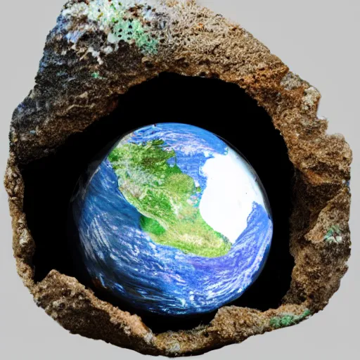 Image similar to the earth as a geode