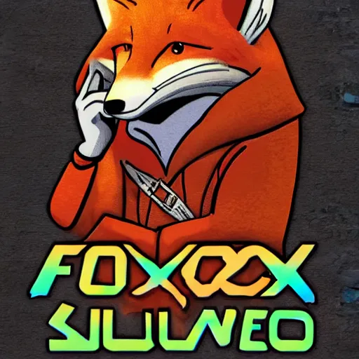 Prompt: Robin Hood anthropomorphic fox, wearing a synthwave hoodie vhs still