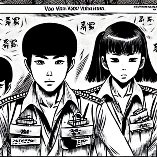 vietnam war manga by junji ito, Stable Diffusion