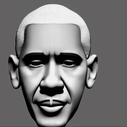 Prompt: 3d cube with a texture of obama, 4k, hd, white background, maya, blender
