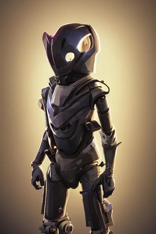 Image similar to epic mask helmet robot ninja portrait stylized as fornite style game design fanart by concept artist gervasio canda, behance hd by jesper ejsing, by rhads, makoto shinkai and lois van baarle, ilya kuvshinov, rossdraws global illumination radiating a glowing aura global illumination ray tracing hdr render in unreal engine 5