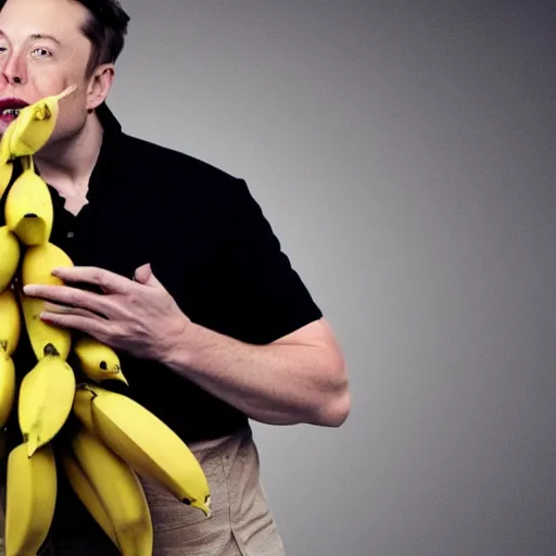 Prompt: Elon musk wating a banana, hyper realistic, HD, HQ, photo realistic