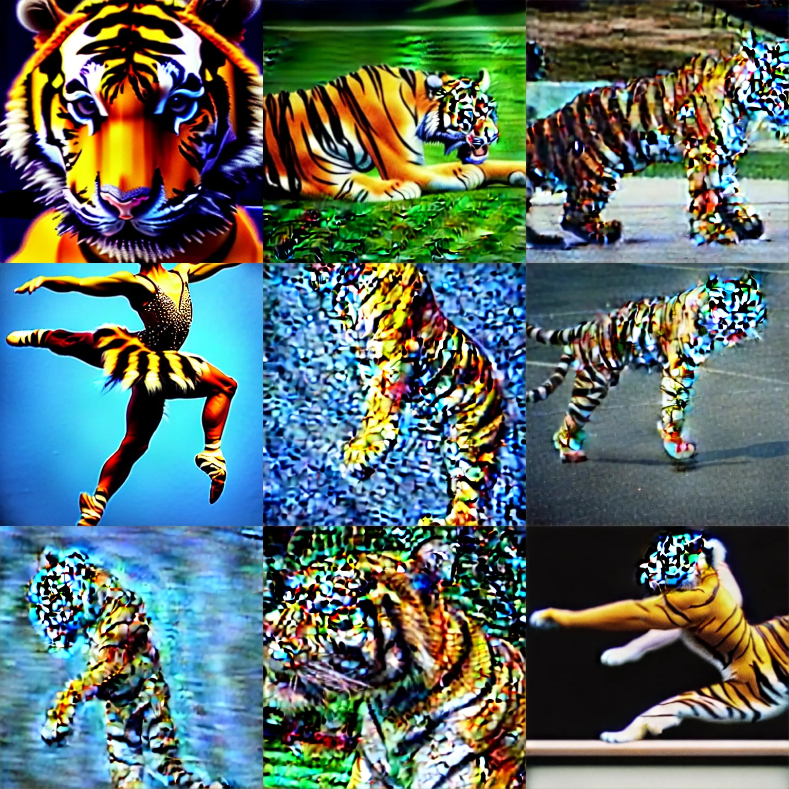 Image similar to a tiger ballerina, award winning photograph, ESPN, Olympics, 60mm