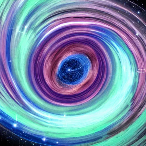 Prompt: waves of silk vortex in outer space