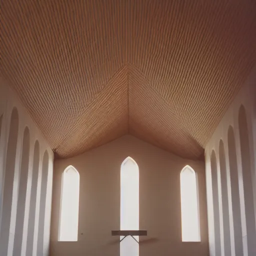 Image similar to a brutalist church designed by Periera in Idaho Falls, Idaho, 8k photography, Kodak Portra 400