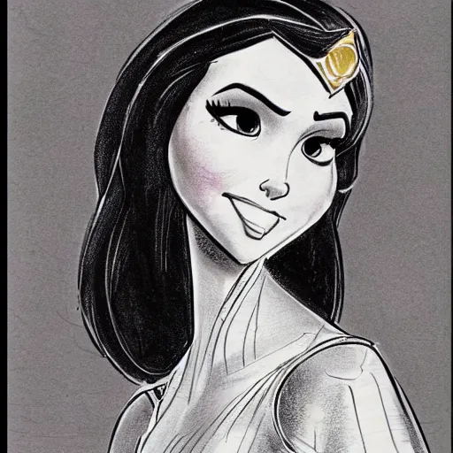 Image similar to milt kahl sketch of victoria justice as princess padme from star wars episode 3