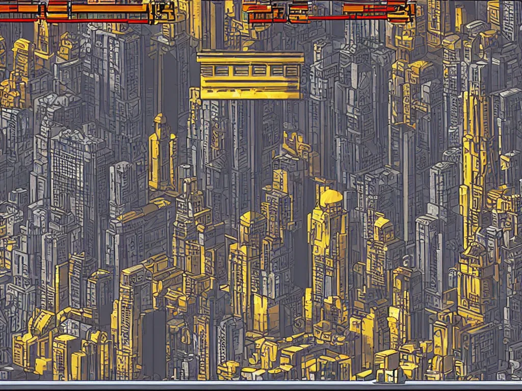 Prompt: Metropolis by Fritz Lang as a Sega Mega Drive Genesis sidescroller game