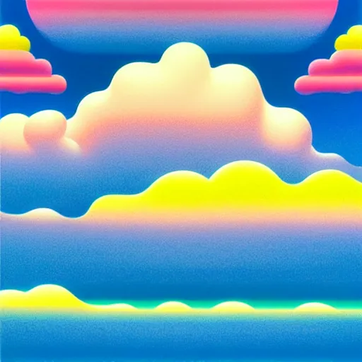 Image similar to clouds gradient background by shusei nagaoka, kaws, david rudnick, airbrush on canvas, pastell colours, cell shaded, 8 k