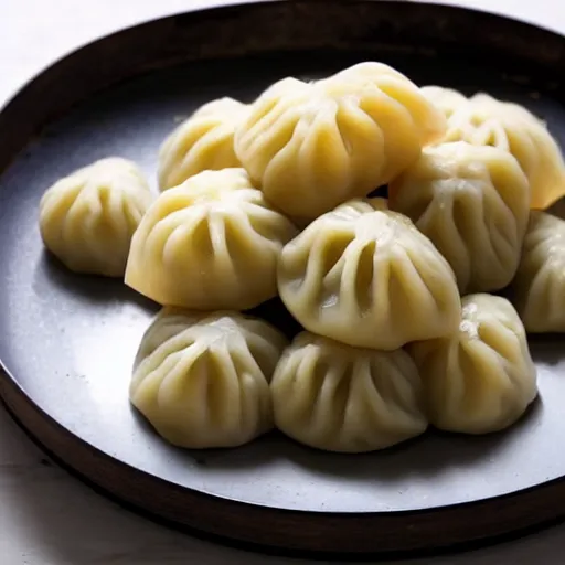 Image similar to a large plate of dumplings