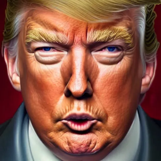 Image similar to epic portrait of donald trump, detailed, digital painting, artstation, concept art, donato giancola, joseph christian leyendecker, wlop, boris vallejo, breathtaking, high details, extremely detailed, sincere face, establishing shot, artistic, hyper realistic, beautiful face, octane render