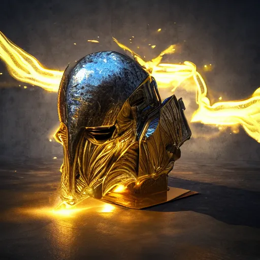 Image similar to 3 d render melted knight, sculpture, chrometype, liquid metal, neotribal, raytraced, volumetric lightning, 8 k by wlop, innate studio h - 1 0 0 0 w - 1 0 0 0