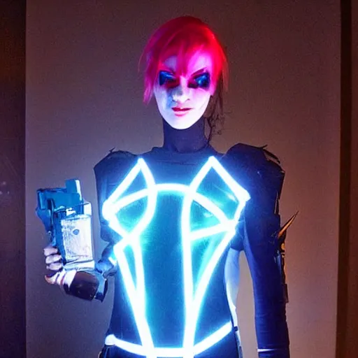 Image similar to cyberpunk halloween costume