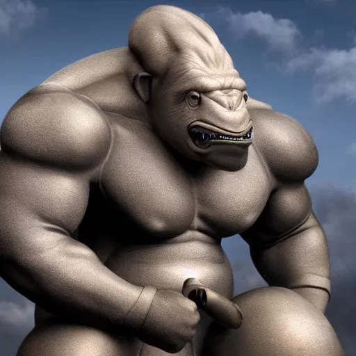 Prompt: stunning award winning hyperrealistic hdr 8 k highly detailed portrait photo of machamp as a real human