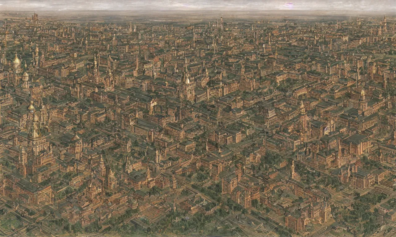 Image similar to Imperial Russia, under funded city, realistic