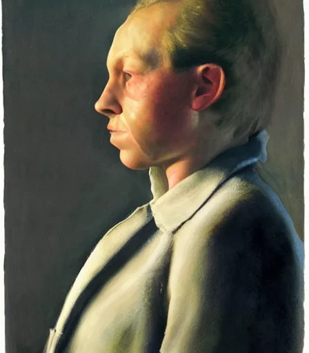 Prompt: a high quality, high detail, portrait of an attractive non - binary person by andrew wyeth and gottfried helnwein