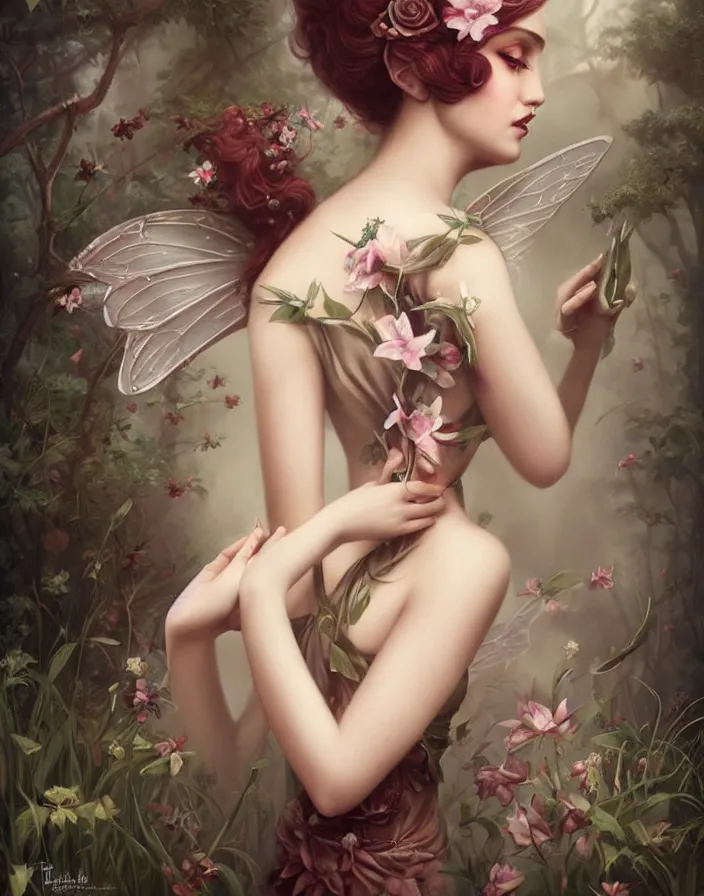 Prompt: elegant fairy princess, by Tom Bagshaw