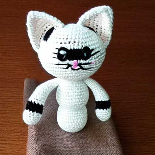 Image similar to crochet kitten