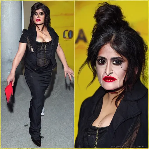 Prompt: zombie Selma Hayek