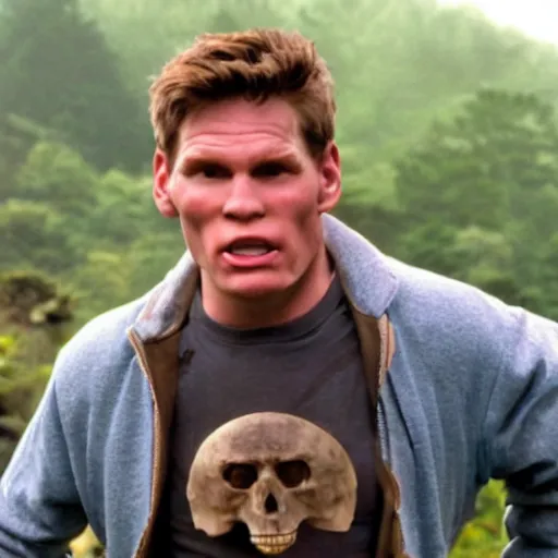 Image similar to Live Action Still of Jerma985 in The Goonies, real life, hyperrealistic, ultra realistic, realistic, highly detailed, epic, HD quality, 8k resolution, body and headshot, film still