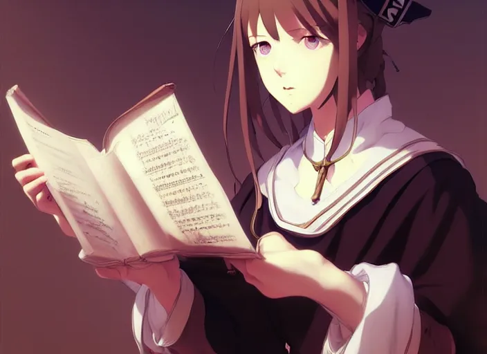 Image similar to germany 1 8 5 1, 3 1 year old florence nightingale, studying nursing at a christian school for women in germany., finely detailed perfect art, gapmoe yandere grimdark, trending on pixiv fanbox, painted by greg rutkowski makoto shinkai takashi takeuchi studio ghibli