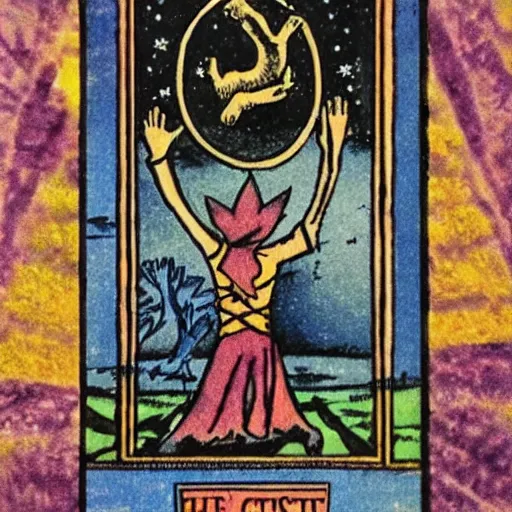 Image similar to tarot card, witchcraft