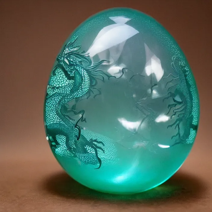 Prompt: transparent dragon egg, resin art, trending on artstation, etsy, 8k photography