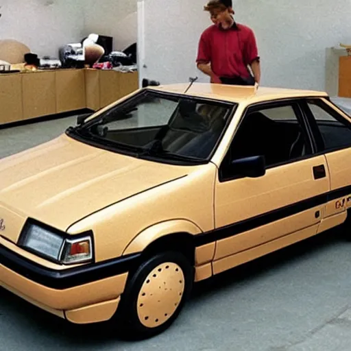 Prompt: a 1 9 8 8 honda civic but its made out of bread