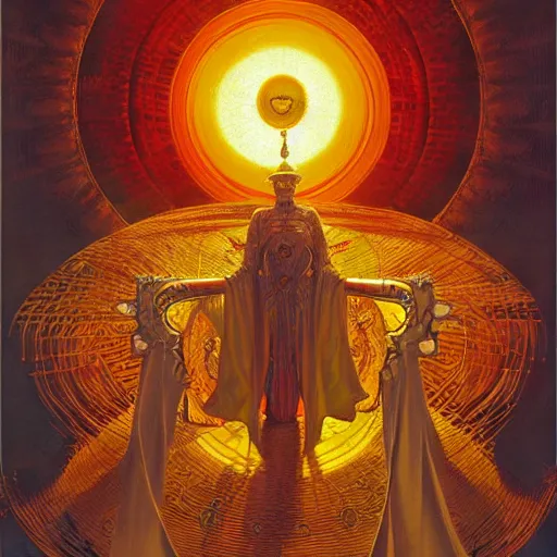 Image similar to The Sun King, by James C. Christensen and Wojciech Siudmak