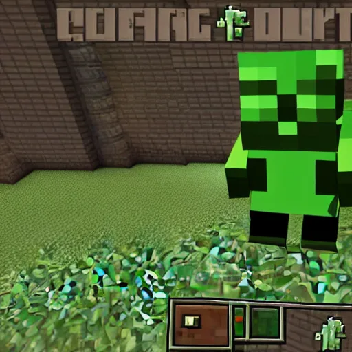 Image similar to Cthulhu appearing as a minecraft mob, in game screenshot