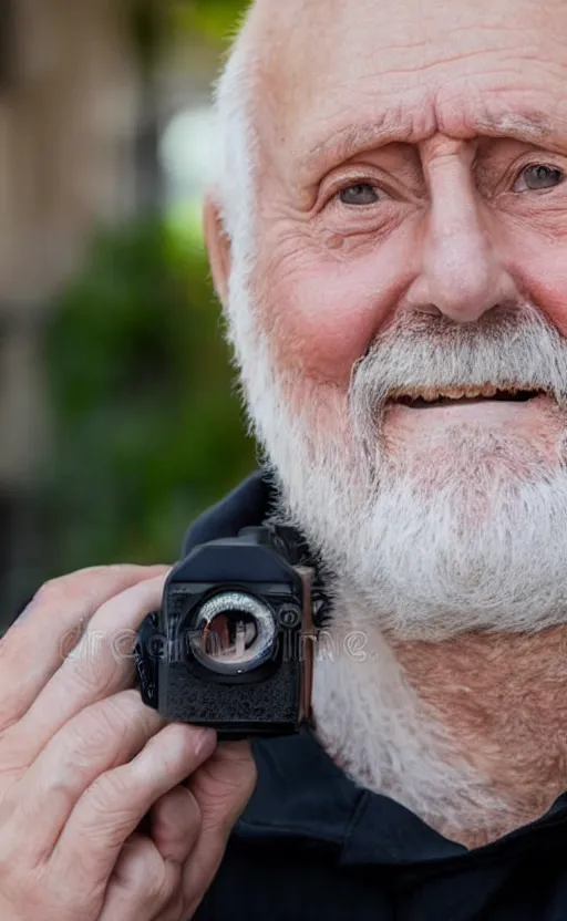 Image similar to portrait of hide the pain harold, accurate and detailed, round face, awkward but friendly, stock photo, Nikon 50mm f/1.8G, artgerm