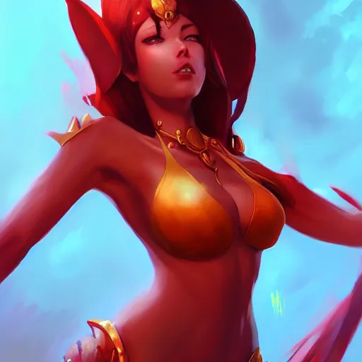 Image similar to Alexstrasza, by WLOP and artgerm, artstation, deviantart, pixiv