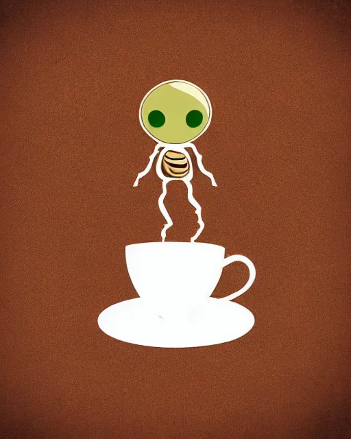 Image similar to coffee alien detailed photograph